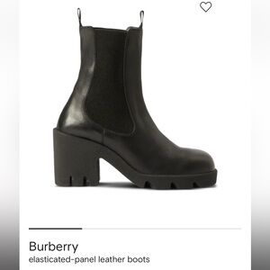 Burberry elasticated-panel leather boots size 37